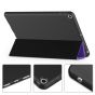 TUCCH iPad Air 3 10.5-inch 2019 Folio Leather Cover Case with Auto Sleep/Wake, Trifold Stand, Pencil Holder Line texture - Purple