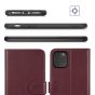 TUCCH iPhone 11 Pro Max Wallet Case with Strap, iPhone 11 Pro Max Stand Case with Card Holder - Wine Red