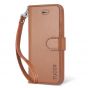 TUCCH iPhone 5/5S/SE Case, Premium Leather Wallet Case, Wrist Strap, Magnetic Clasp