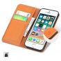 SHIELDON iPhone 5S Leather Genuine Wallet Phone Case - Compatible with iPhone 5 5S SE