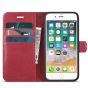 TUCCH iPhone 7 Wallet Case, iPhone 8 Case, Premium PU Leather Case - Dark Red