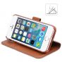 TUCCH iPhone 5/5S/SE Case, Premium Leather Wallet Case, Wrist Strap, Magnetic Clasp