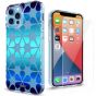 TUCCH iPhone 12 Pattern Case, iPhone 12 Pro Clear Floral Case with Hard Back Soft Frame, Pattern in the Middle Layer, Soft Flexible Shockproof TPU Case - Drop Water