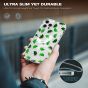 TUCCH iPhone 12 Pattern Case, iPhone 12 Pro Clear Floral Case with Hard Back Soft Frame, Pattern in the Middle Layer, Soft Flexible Shockproof TPU Case - Ginkgo