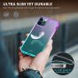 TUCCH iPhone 12 TPU Case, iPhone 12 Pro Clear Case with Hard Back Soft Frame, Color Gradient Crystal Shockproof TPU Case - Violet Blue