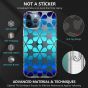 TUCCH iPhone 12 Pattern Case, iPhone 12 Pro Clear Floral Case with Hard Back Soft Frame, Pattern in the Middle Layer, Soft Flexible Shockproof TPU Case - Drop Water