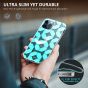 TUCCH iPhone 12 Pattern Case, iPhone 12 Pro Clear Floral Case with Hard Back Soft Frame, Pattern in the Middle Layer, Soft Flexible Shockproof TPU Case - Octagon