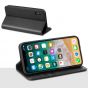 SHIELDON iPhone X Genuine Leather Wallet Flip Cover, iPhone 10 Case with Magnetic Closure, Kickstand Function