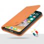 SHIELDON iPhone X Wallet Case with Genuine Leather, iPhone 10 Case with Magnetic Closure, Flip Cover, Kickstand Function, Book Style