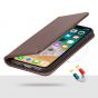 SHIELDON iPhone X Genuine Leather Flip Cover, Kickstand, Magnetic Closure