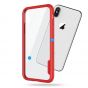 SHIELDON iPhone XS / iPhone X Clear Case -  Red iPhone X / iPhone 10 TPU bumper with Transparent Back Cover - Glacier Series