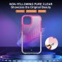 SHIELDON iPhone 13 Mini Clear Case Anti-Yellowing, Transparent Thin Slim Anti-Scratch Shockproof PC+TPU Case with Tempered Glass Screen Protector for iPhone 13 Mini - Red &Clear