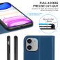 SHIELDON iPhone 11 Wallet Case, Genuine Leather, RFID Blocking, Magnetic Closure - Royal Blue