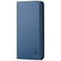 SHIELDON iPhone 11 Wallet Case, Genuine Leather, RFID Blocking, Magnetic Closure - Royal Blue