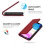 SHIELDON iPhone 11 Pro Wallet Case, Genuine Leather, Auto Sleep/Wake, RFID Blocking, Magnetic Closure - Dark Red