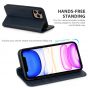 SHIELDON iPhone 11 Pro Wallet Case, Genuine Leather, Auto Sleep/Wake, RFID Blocking, Magnetic Closure - Navy Blue