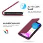 SHIELDON iPhone 11 Pro Wallet Case, Genuine Leather, Auto Sleep/Wake, RFID Blocking, Magnetic Closure - Red Violet