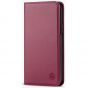 SHIELDON iPhone 11 Pro Wallet Case, Genuine Leather, Auto Sleep/Wake, RFID Blocking, Magnetic Closure - Red Violet