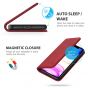 SHIELDON iPhone 11 Pro Max Wallet Case, Genuine Leather, Kick-stand, Magnetic Closure with Auto Sleep/Wake Function - Dark Red