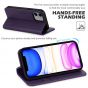 SHIELDON iPhone 12 Wallet Case - iPhone 12 Pro 5G 6.1-inch Folio Leather Case - Dark Purple