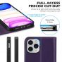 SHIELDON iPhone 12 Pro Max Wallet Case - iPhone 12 Pro Max 6.7-inch Folio Leather Case Cover - Dark Purple