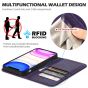 SHIELDON iPhone 12 Pro Max Wallet Case - iPhone 12 Pro Max 6.7-inch Folio Leather Case Cover - Dark Purple