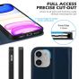 SHIELDON iPhone 12 Mini Wallet Case - Mini iPhone 12 5.4-inch Folio Case - Navy Blue