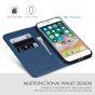 SHIELDON iPhone 8 Plus Wallet Case - iPhone 7 Plus Genuine Leather Kickstand Case - Royal Blue