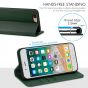 SHIELDON iPhone 8 Plus Wallet Case - iPhone 7 Plus Genuine Leather Kickstand Case - Midnight Green