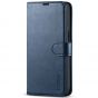 TUCCH iPhone 13 Wallet Case, iPhone 13 PU Leather Case, Folio Flip Cover with RFID Blocking, Credit Card Slots, Magnetic Clasp Closure - Dark Blue