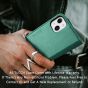 TUCCH iPhone 13 Wallet Case, iPhone 13 PU Leather Case, Flip Cover with Stand, Credit Card Slots, Magnetic Closure - Myrtle Green