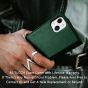 TUCCH iPhone 13 Wallet Case, iPhone 13 PU Leather Case, Flip Cover with Stand, Credit Card Slots, Magnetic Closure - Midnight Green