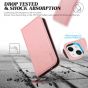 TUCCH iPhone 13 Mini Wallet Case, iPhone 13 Mini Flip Folio Book Cover, Magnetic Closure Phone Case - Rose Gold