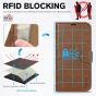 TUCCH iPhone 13 Wallet Case, iPhone 13 PU Leather Case, Folio Flip Cover with RFID Blocking, Credit Card Slots, Magnetic Clasp Closure - Brown