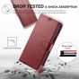 TUCCH iPhone 13 Pro Max Wallet Case, iPhone 13 Pro Max PU Leather Case with Folio Flip Book RFID Blocking, Stand, Card Slots, Magnetic Clasp Closure - Dark Red