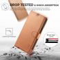 TUCCH iPhone 13 Pro Max Wallet Case, iPhone 13 Pro Max PU Leather Case with Folio Flip Book RFID Blocking, Stand, Card Slots, Magnetic Clasp Closure - Light Brown