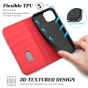 TUCCH iPhone 13 Pro Wallet Case, iPhone 13 Pro PU Leather Case with Folio Flip Book Style, Kickstand, Card Slots, Magnetic Closure - Bright Red