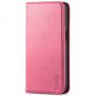 TUCCH iPhone 13 Pro Wallet Case, iPhone 13 Pro PU Leather Case with Folio Flip Book Style, Kickstand, Card Slots, Magnetic Closure - Hot Pink