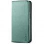 TUCCH iPhone 13 Pro Wallet Case, iPhone 13 Pro PU Leather Case with Folio Flip Book Style, Kickstand, Card Slots, Magnetic Closure - Myrtle Green
