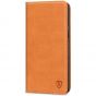 SHIELDON iPhone 15 Pro Genuine Leather Wallet Case, iPhone 15 Pro Flip Case - Brown