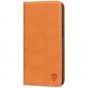 SHIELDON iPhone 15 Pro Max Genuine Leather Wallet Case, iPhone 15 Pro Max Card Holder Phone Case - Brown