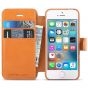 SHIELDON iPhone 5S Leather Folio Cover - Genuine Wallet Phone Case