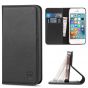 SHIELDON iPhone 5S Flip Case - Genuine Leather Wallet Cover, Compatible with iPhone 5 5S SE