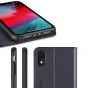SHIELDON iPhone XR Leather Case, iPhone 10R Genuine Leather Folio Wallet Magnetic Protective Case with Shock Absorbing, RFID Blocking, Card Holder, Kickstand - Purple 