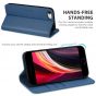 SHIELDON iPhone 8 Wallet Case - iPhone 7 Genuine Leather Kickstand Case - Royal Blue