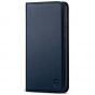 SHIELDON iPhone 8 Wallet Case - iPhone 7 Genuine Leather Kickstand Case - Navy Blue