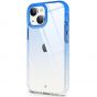 SHIELDON iPhone 13 Mini Clear Case Anti-Yellowing, Transparent Thin Slim Anti-Scratch Shockproof PC+TPU Case with Tempered Glass Screen Protector for iPhone 13 Mini - Blue&Clear