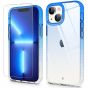 SHIELDON iPhone 13 Mini Clear Case Anti-Yellowing, Transparent Thin Slim Anti-Scratch Shockproof PC+TPU Case with Tempered Glass Screen Protector for iPhone 13 Mini - Blue&Clear