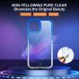 SHIELDON iPhone 13 Mini Clear Case Anti-Yellowing, Transparent Thin Slim Anti-Scratch Shockproof PC+TPU Case with Tempered Glass Screen Protector for iPhone 13 Mini - Blue&Clear
