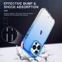 SHIELDON iPhone 13 Clear Case Anti-Yellowing, Transparent Thin Slim Anti-Scratch Shockproof PC+TPU Case with Tempered Glass Screen Protector for iPhone 13 - Blue&Clear